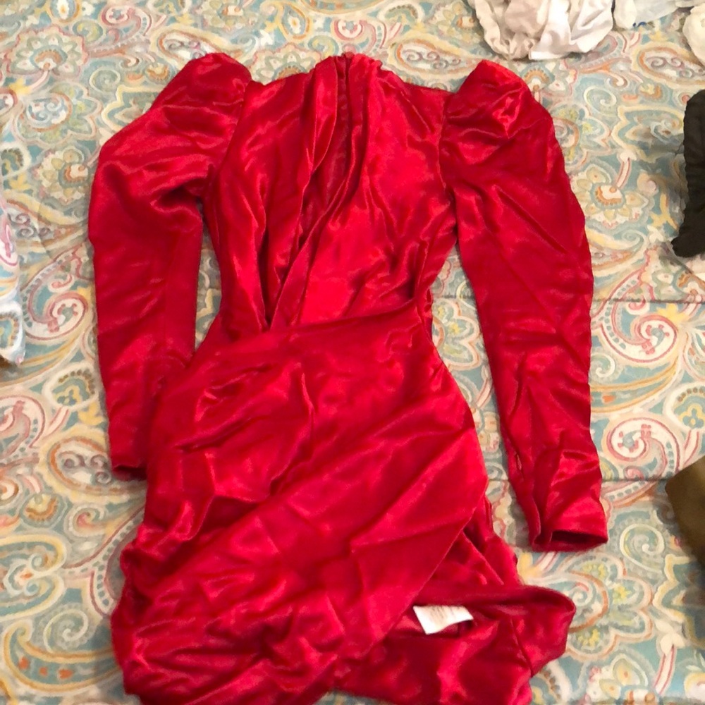 Red Satin Dress